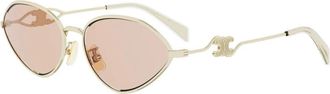 Celine Wire Zonnebril - Dames - Zonnebrillen - Geel - 58 MM - Accessoires