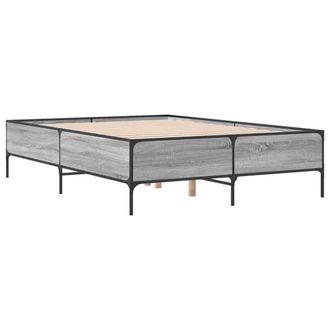 Berkfield Home Durable Bed Frame without Mattress Grey Sonoma 140x200 cm