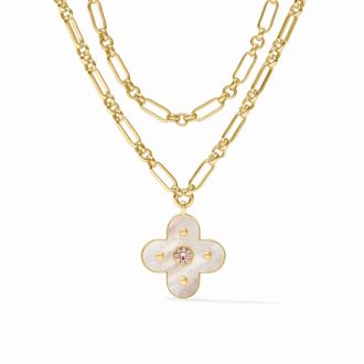 Julie Vos Womens Colette Statement Necklace In Champagne