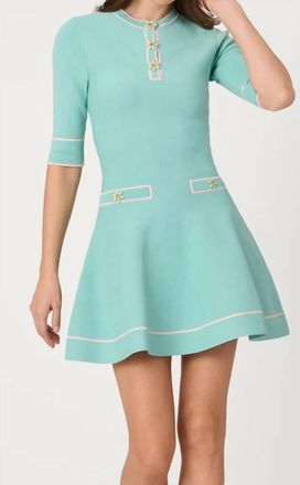 Shoshanna Weston Knit Dress In Mint/blush
