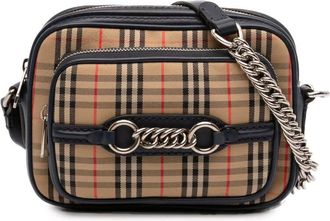 Burberry Pre-owned Burberry 1983 Knight Check Canvas and Calfskin Link Camera Bag Ladies PBI6QCWYGMW8M9EQ