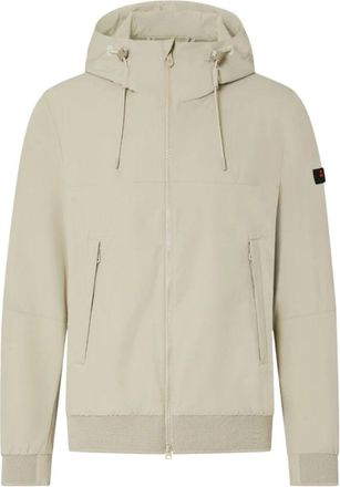 Peuterey Hooded Hybrid Jacket - Heren - Vesten met rits - Beige - S - Nylon - Hoodies & sweatvesten