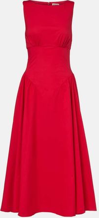 Staud Gwen cotton poplin midi dress