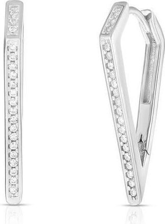 Glaze Jewelry Cubic Zirconia Dagger Hoop Earrings in Silver at Nordstrom Rack