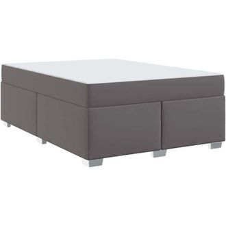 vidaXL Vidaxl - Estructura De Cama Gris 140 X 200 Cm Cuero Sint&eacute;tico