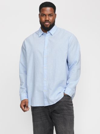 Jack & Jones Plus Size Jack & Jones PlusSize Langarmhemd JJEBREEZE SHIRT LS SN PLS mit Hemdkragen