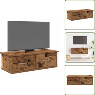 vidaXL The Living Store Armadietto a Muro Legno Antico 60x26x18,5 cm in Truciolato - Armadio TV