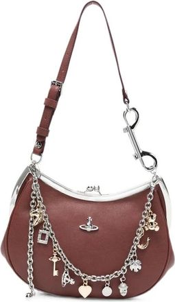 Vivienne Westwood Tassen, Dames, Rood, ONE Size, Katoen, Charm Frame Portemonnee