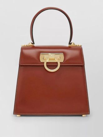 Ferragamo studio bag small leather top handle bag