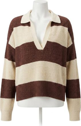 Faherty Miramar Linen Polo Sweater In Cru-Cocoa