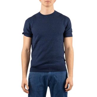 Gran Sasso Round-neck Knitwear, male, Blue, Size: 2XL Maglia
