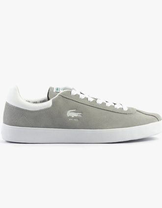 Lacoste Mens Lacoste BASESHOT Mens Trainers Grey/White - Size: 12
