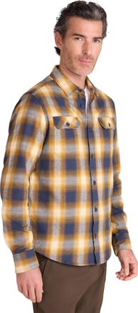 Mountain Warehouse Trace Mens Flannel Long Sleeve Shirt - Lightweight & Breathable Casual Checks Shirt in 100% Cotton with Buttoned Front Pockets - for Travel & Walking 