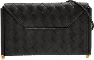 Bottega Veneta Pre-owned Woven Leather Shoulder Bag - Dames - Vintage Schoudertas - Zwart - ONE Size - Leer - Vintage