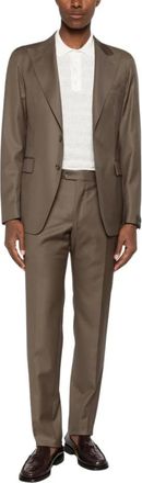Tagliatore Vesuvio Suit - Heren - Business pakken - Bruin - 3XL - Wol - Kostuums