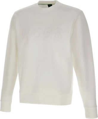HUGO BOSS Salbo Sweatshirt - Heren - Sweatshirts - Wit - 2XL - Katoen - Hoodies & sweatvesten