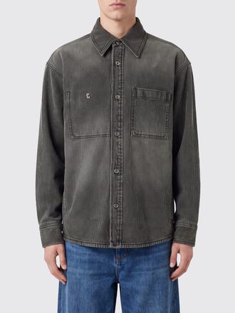 Wooyoungmi Slim Fit Cotton Shirt with Contrast Back Logo