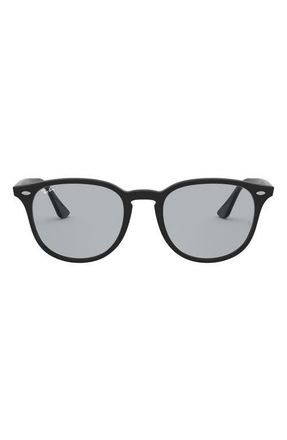 Ray-Ban 53mm Phantos Sunglasses in Black /Light Grey at Nordstrom
