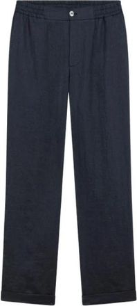 Alpha Studio Pantalon in linnen - Heren - Straight fit broeken - Blauw - L - Linnen - Broeken