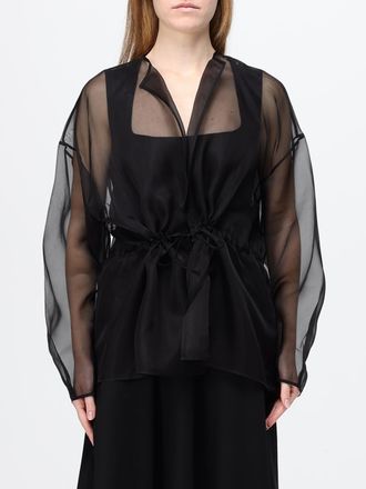 Crida Milano Sheer Tulle Cropped Robe Jacket with Waist Belt
