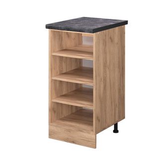 Vicco Estante De Cocina R-line, Roble Dorado, 40 Cm, Et Antracita