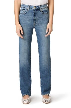 Paige Stevie High Waist Straight Leg Jeans in Keystone at Nordstrom, Size 23