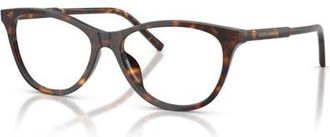 Dolce & Gabbana 55mm Cat Eye optical glasses in Tortoise at Nordstrom