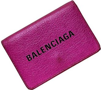 Balenciaga Pink Leather Wallet (Tri-Fold) (Pre-Owned)