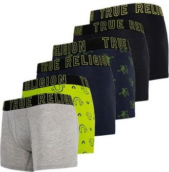True Religion Mens Boxer Briefs Cotton Stretch Underwear for Men Pack of 6 Red/Black in Lime Green at Nordstrom, Size Xx-Large