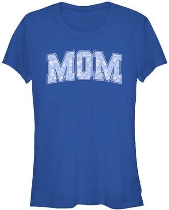 Disney Juniors Disney Mom Collegiate Pattern T Shirt in Royal Blue at Nordstrom, Size Xx-Large