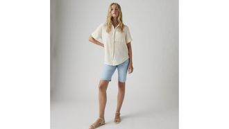 Levi's Shaping Bermuda Shorts - Womens - 23 - Blue