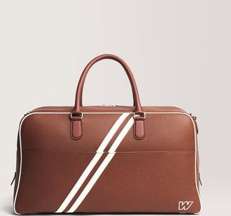 Carl Friedrik Weekender - Full-grain Leather - Brown / White - Atlassian Williams F1 Team
