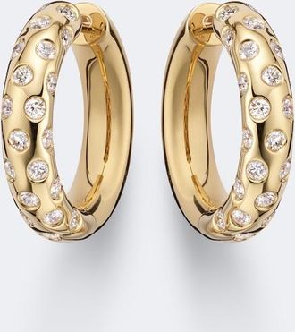 Anita Ko Cosmo 18kt gold hoop earrings with diamonds