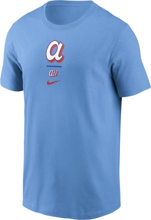 Nike Atlanta Braves City Connect 2-Hit Nike Mens MLB T-Shirt in Blue | N1994EYAW-V0M