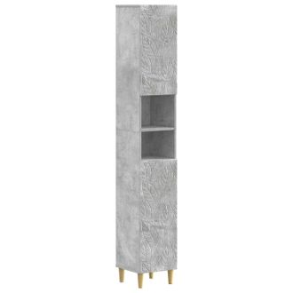 vidaXL Armario De Ba&ntilde;o Con Estante Abierto Delft Gris Hormig&oacute;n Vidaxl