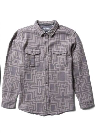 Vissla Mens Creators Sonora Eco Flannel Shirt In Steel
