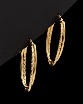 Italian Gold, Inc 14K Italian Gold Double Oval Hoops