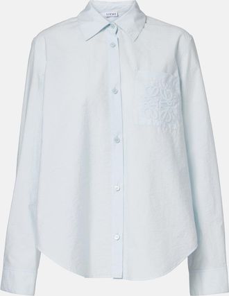 Loewe Paulas Ibiza Anagram cotton-blend poplin shirt