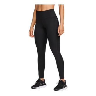 Nike Fitness, Dames, Zwart, XL, Polyester, Epic Fast Mid-Rise Pocket hardlooplegging