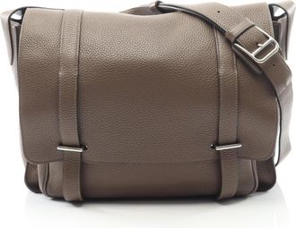 Herm&egrave;s Gray Leather Shoulder Bag (Pre-Owned)