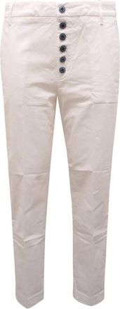 Dondup Slim-fit broek - Dames - Slim Fit Broeken - Wit - W26 - Broeken