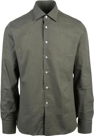 Borriello Green Cotton Linen Shirt