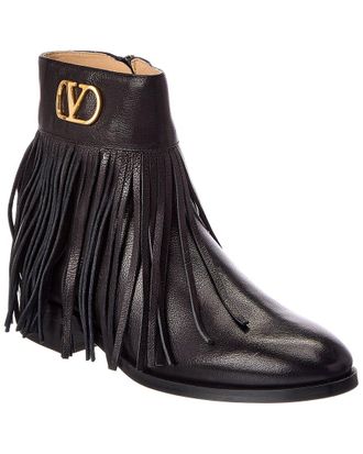 Valentino Vlogo Leather Bootie
