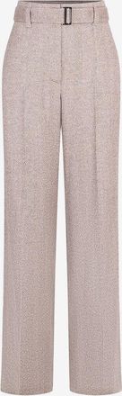 Brunello Cucinelli Wollhose mit Fischgr&auml;tenmotiv und G&uuml;rtel Corset Loose