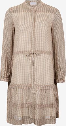 Hemisphere Kurzes Hahnentritt-Crepe-Kleid Polmia