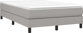 vidaXL Vidaxl - Cama Box Spring Con Colch&oacute;n Tela Gris Claro 120x190 Cm
