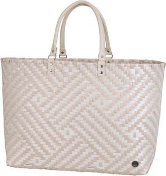 Handed By Claire Recyled Plastic Shopper in Champagne/pale Grey at Nordstrom, Size Large