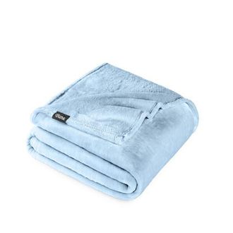 Bare Home Microplush Fleece Throw Blanket in Light Blue at Nordstrom, Size Standard