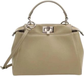 Fendi Pre-owned Vintage Handtas - Dames - Vintage Handtas - Beige - ONE Size - Leer - Vintage