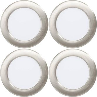 Loops 4 PACK Sleek Satin Nickel Ceiling Spotlight for Indoor Space - Design in Metallics
